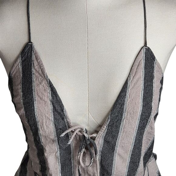 Volcom Womens Size Medium Coco Shorts Strappy Cami Set Striped Blue White - Picture 9 of 16